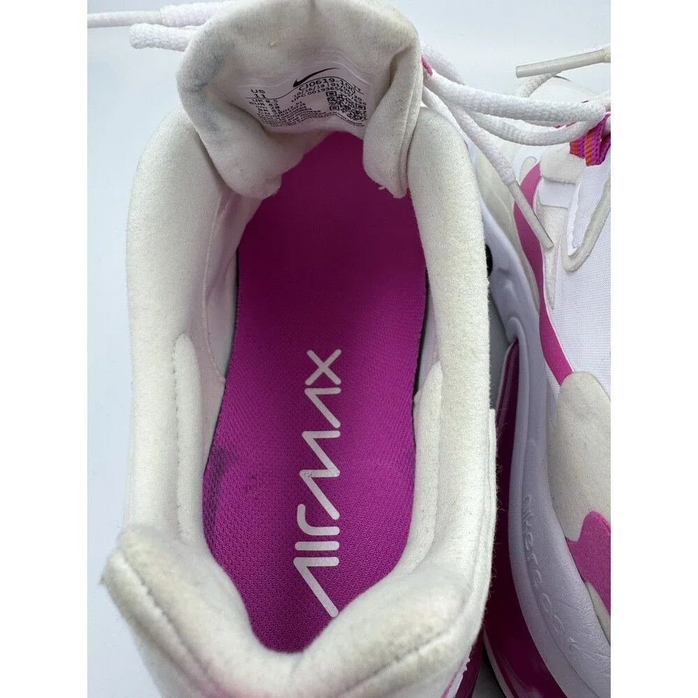 Nike Air Max 270 Unisex React Fire Pink CJ0619 100 Size 9.5Mens/11 Woman’s